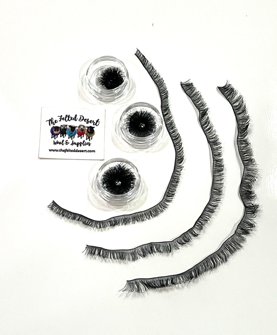 Black Eyelashes/ Eyelash Strips for Felted Animals and Doll Making Etsy