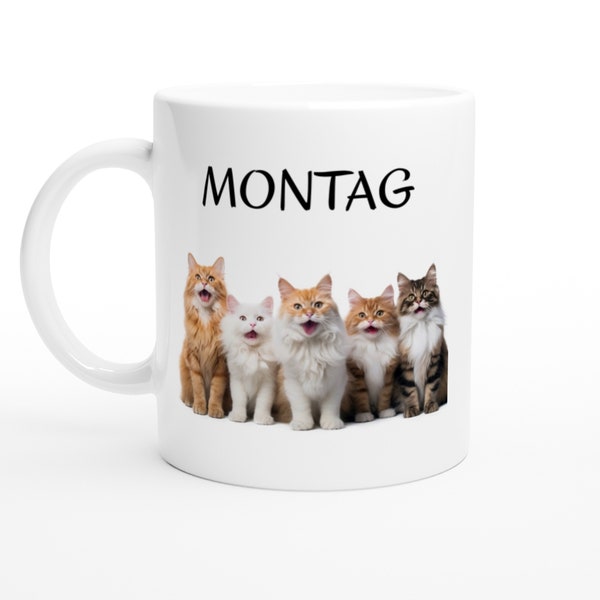 Schon wieder Montag: Lustige Katzen-Tasse für Arbeitskollegen