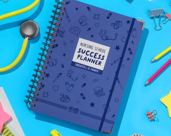 Nursing School Success Planner | Undated | 12 Month | Monthly + Weekly