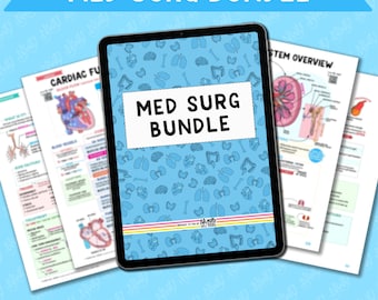Med-Surg Nursing Notes Study Guide Bundle (Digital Download)