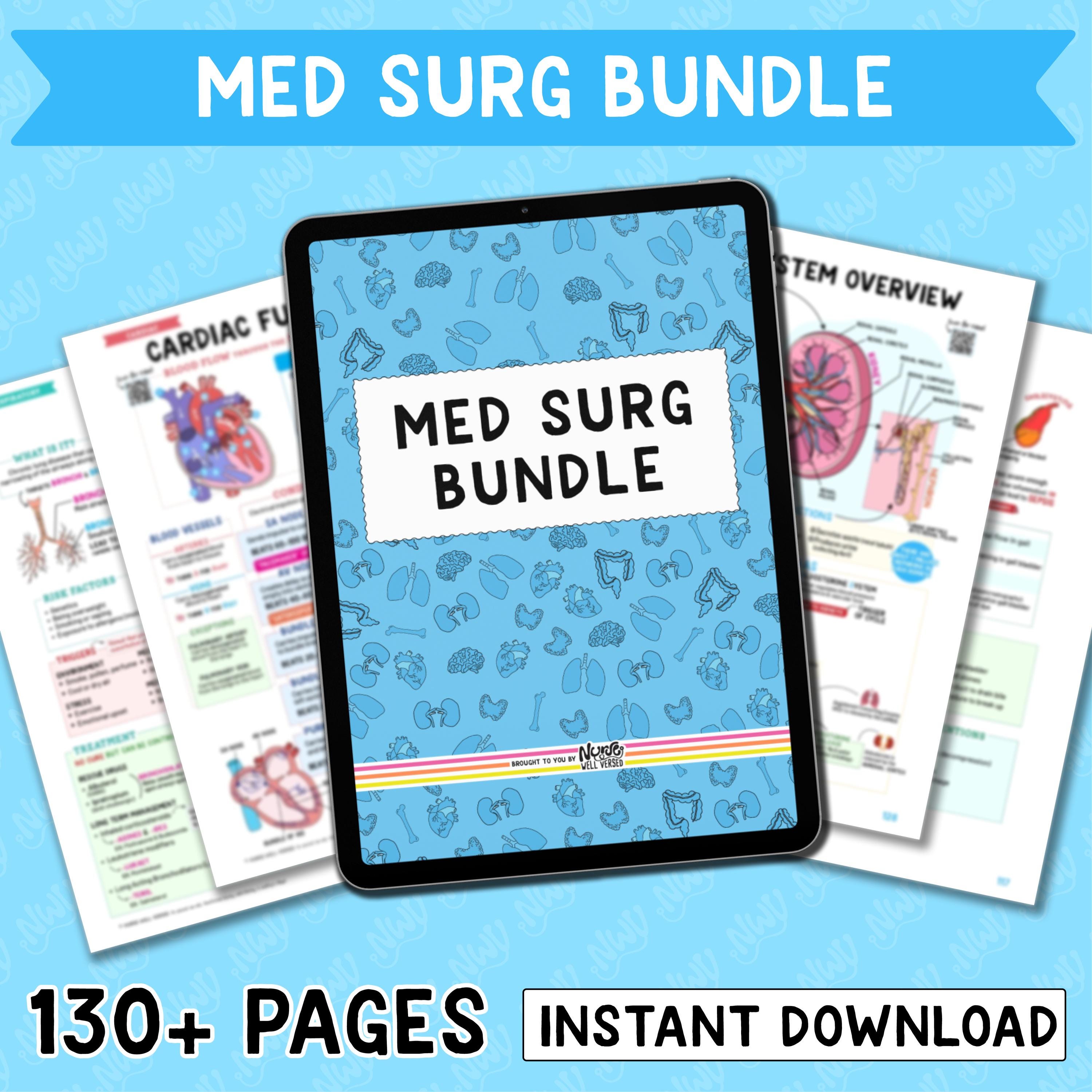 Med-surg Nursing Notes Study Guide Bundle (digital Download) - Etsy