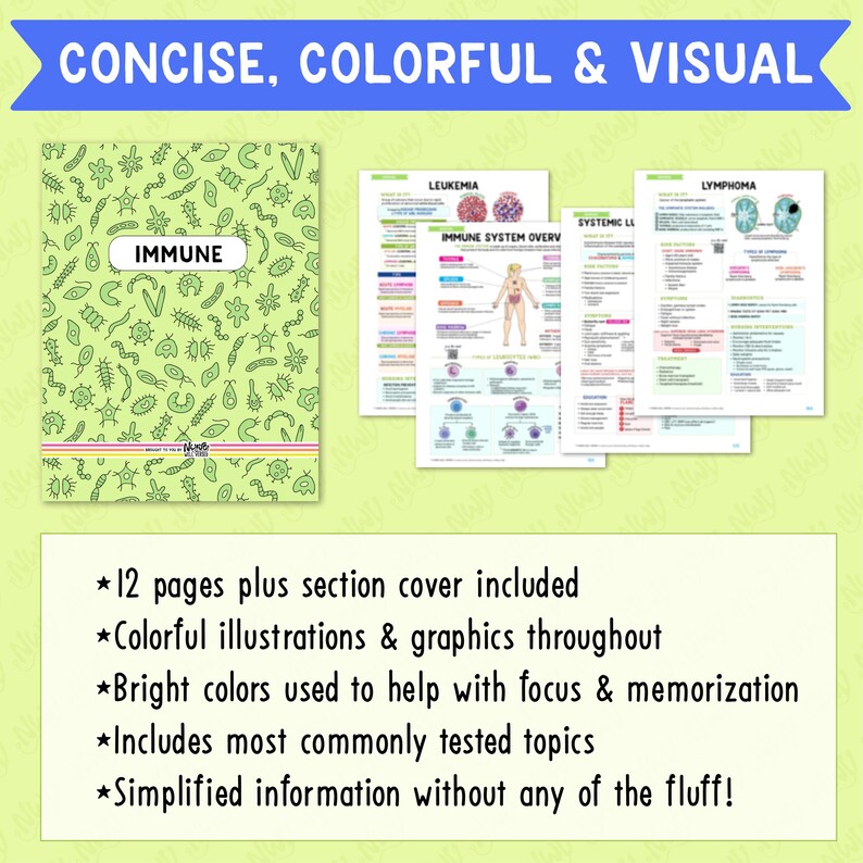 Immune Nursing Notes Study Bundle - Etsy