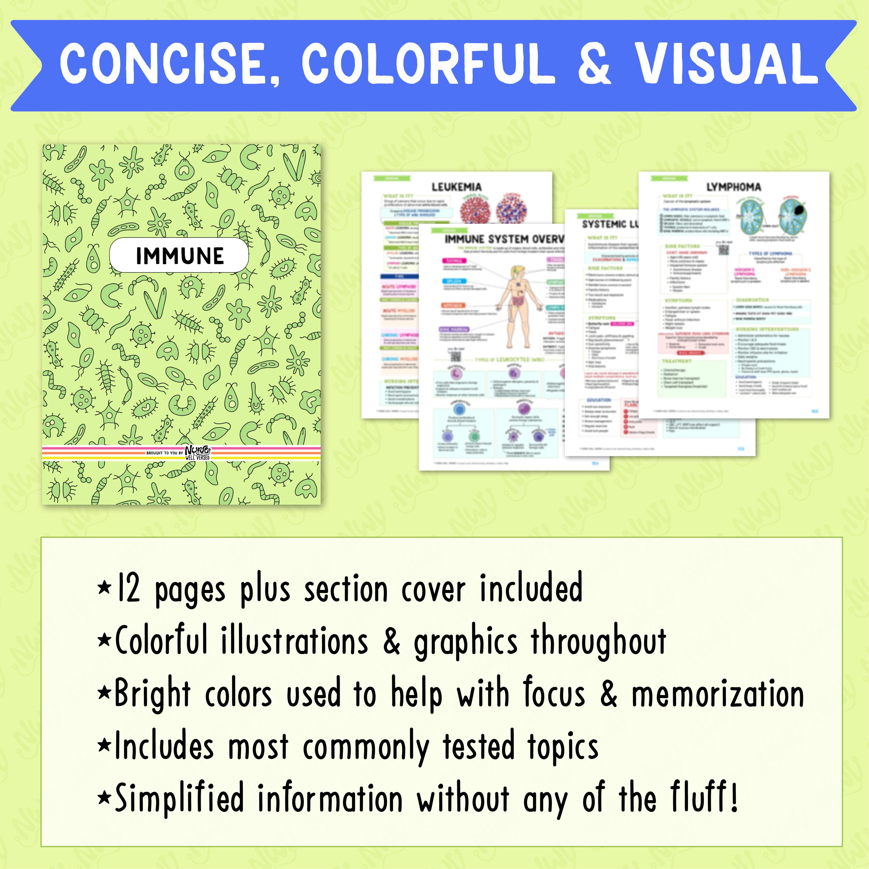 Immune Nursing Notes Study Bundle - Etsy