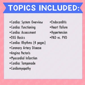 Cardiac Nursing Notes Study Bundle image 4