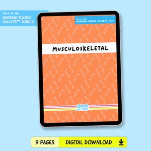 Musculoskeletal Nursing Notes Study Bundle