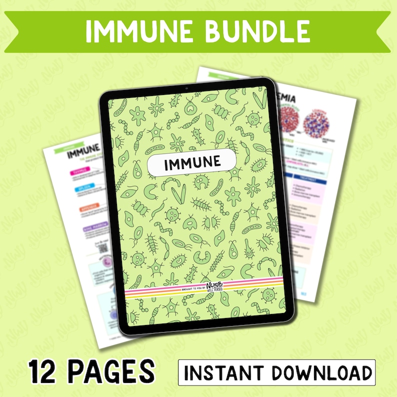Immune Nursing Notes Study Bundle - Etsy