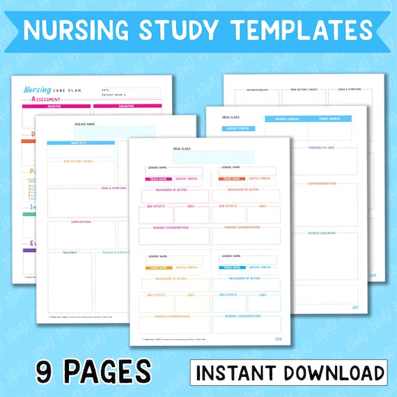 Nursing Concept Map & Study Templates
