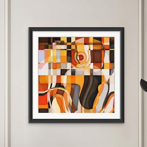 Privacy (Giclée Fine Art Print) Abstracte kunst van R1B2, unieke editie print op papier van museumkwaliteit (8x8 10x10 12x12) wanddecor
