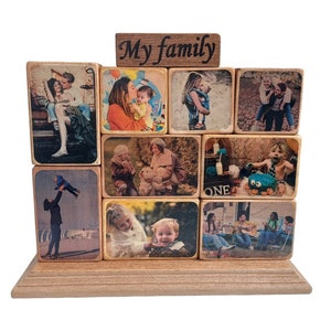 Wooden photo set,Photo block, Gifts for couples, Mother's day gifts, Father's day gifts, Birthday gifts, Personalized gifts, Valentine's day