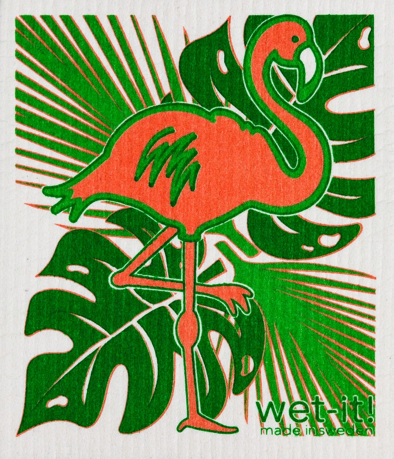 Flamingo Swedish Dishcloth
