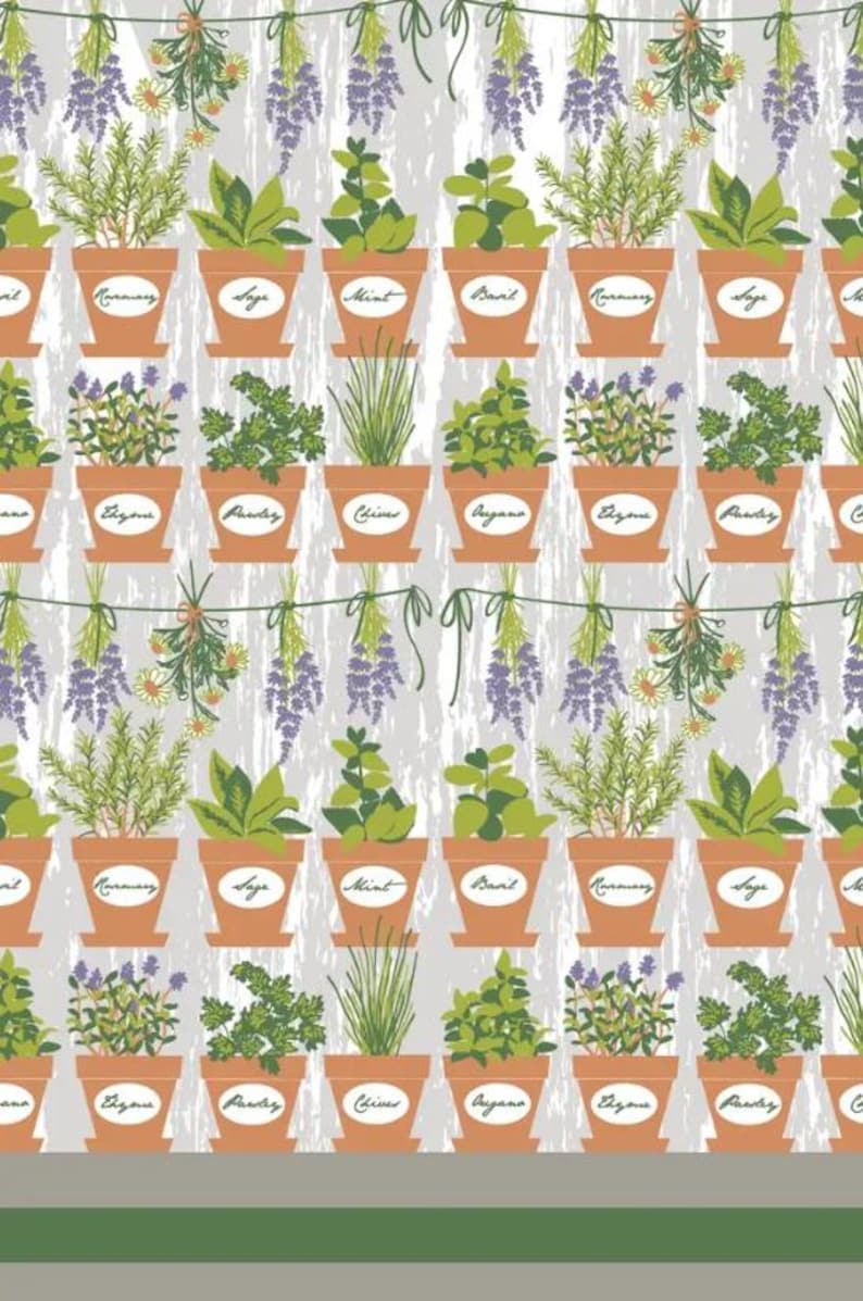 WetItBrand Herb Garden Tea Towel