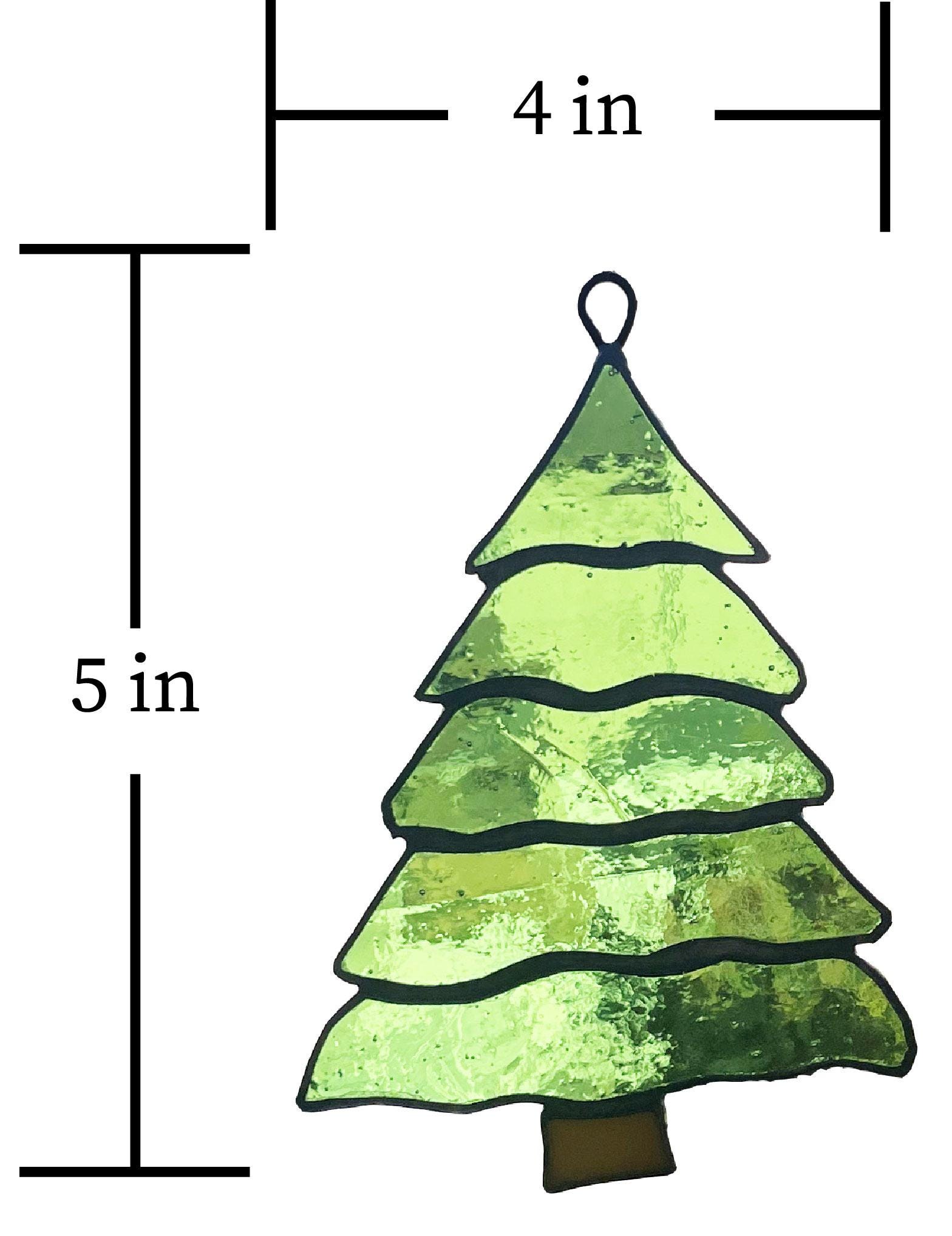 Handmade Stained Glass Christmas Tree Suncatcher: Holiday Window Decor ...