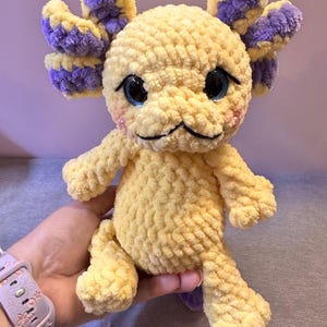 Gehäkelte Axolotl handgemachte Plüschtier Gehäkelte Axolotl Häkeltier