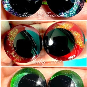 Set of 5  Hand Painted Sinker Safety Eyes 6 different sizes to choose from