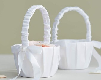 Silk Wedding Basket, Flower Girl Basket, Kids Wedding Basket, Wedding Accessories, Tote Bag