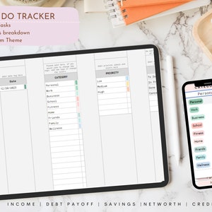 To Do List Template Spreadsheet | Google Sheets Daily Weekly Planner ...