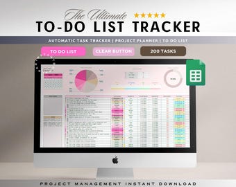 To Do List Template Spreadsheet | Google Sheets Daily Weekly Planner | Digital Productivity Planner ADHD | Checklist & Task Tracker