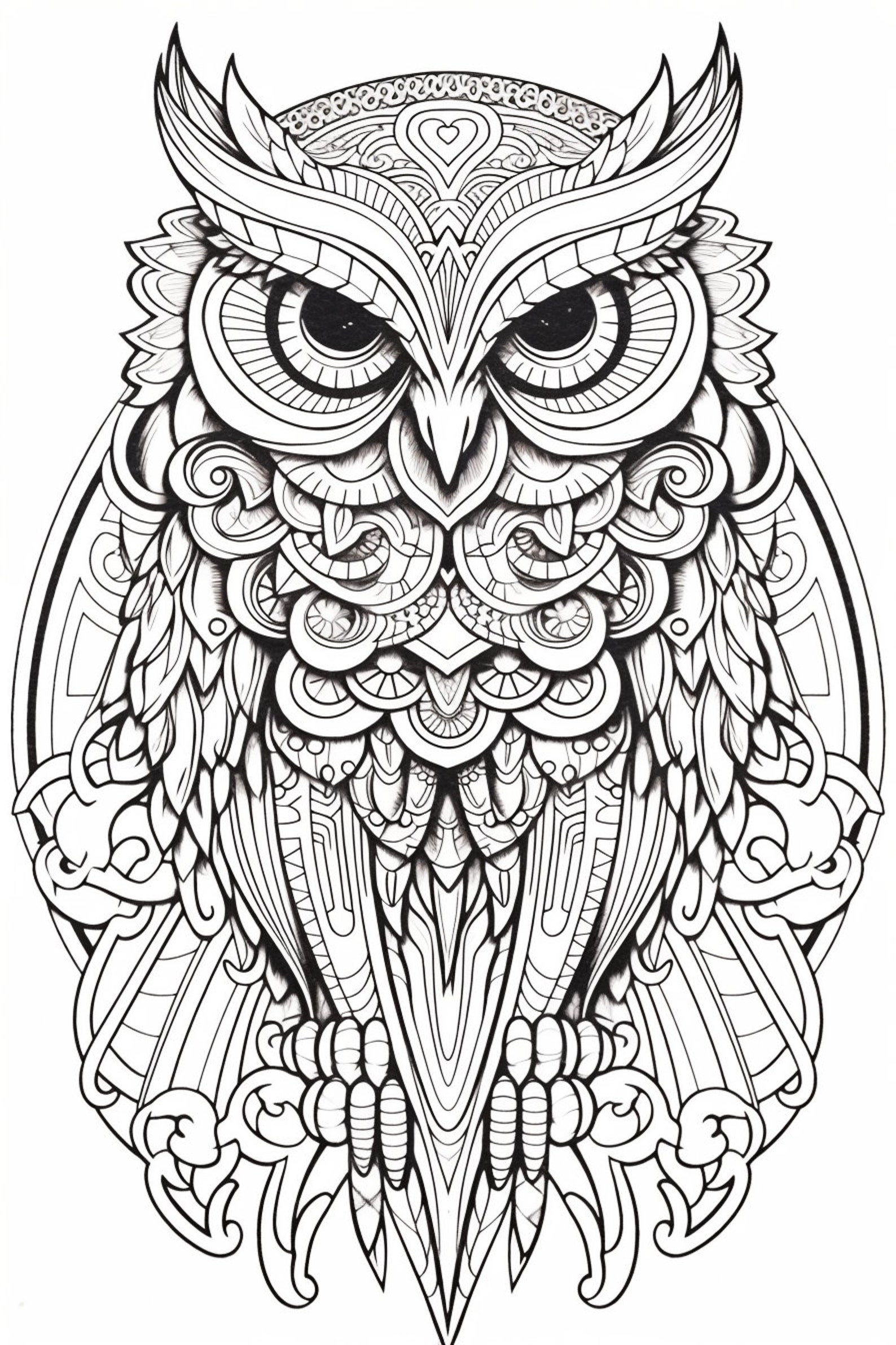 Printable 50 + Owl Mandala Adult Coloring Pages - Etsy UK