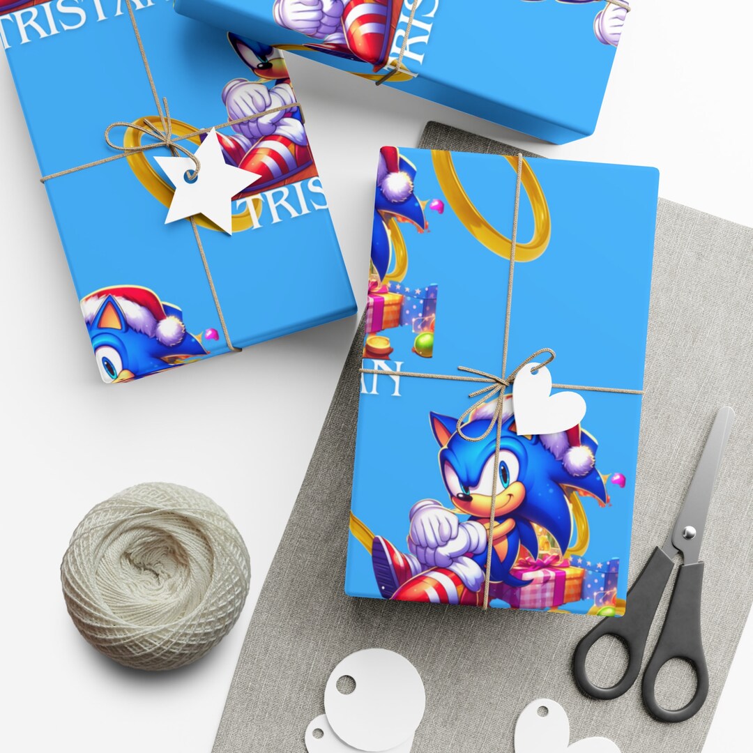 Custom Gift Wrapping Paper Sonic Wrapping Paper Christmas Etsy