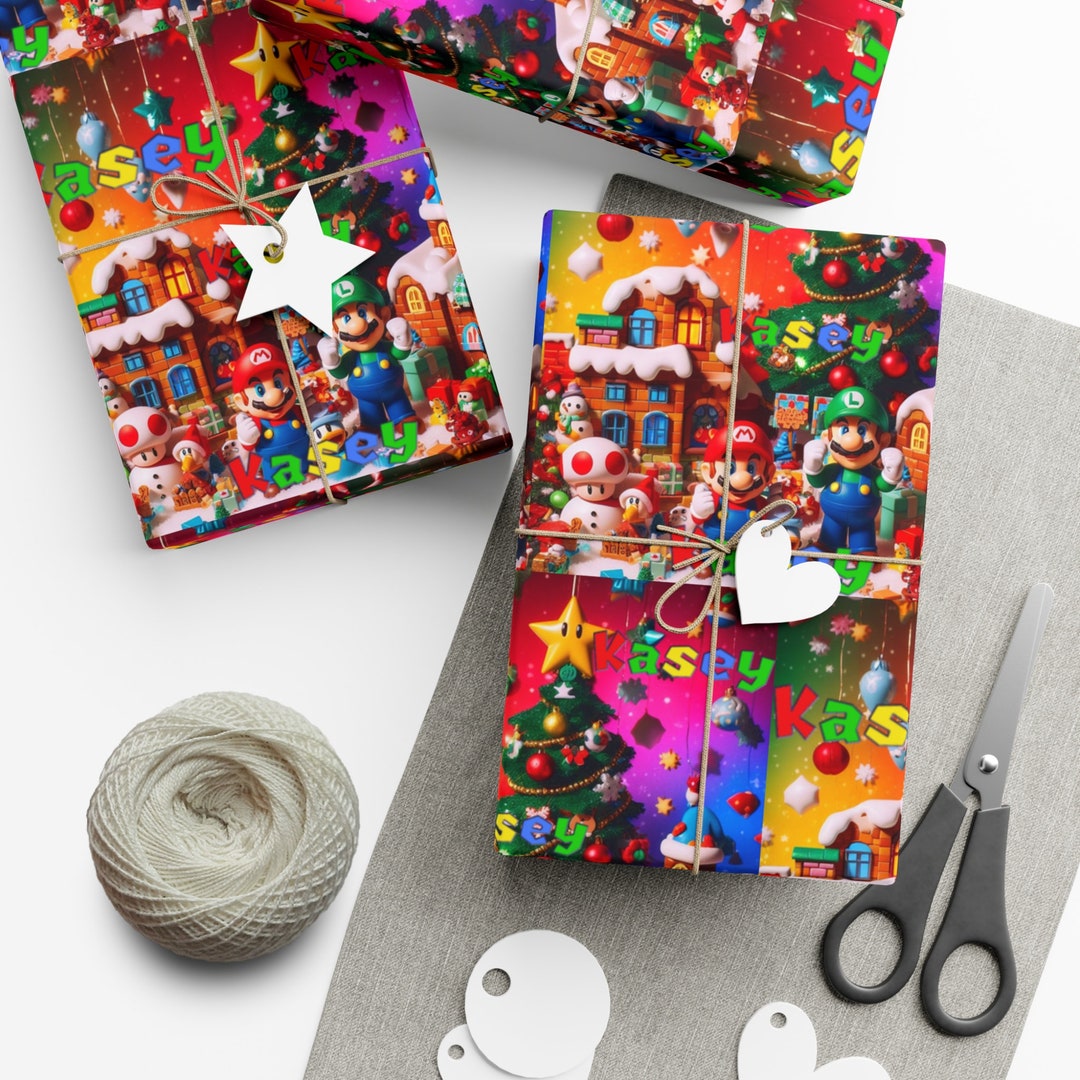 Mario Christmas Wrapping Paper 