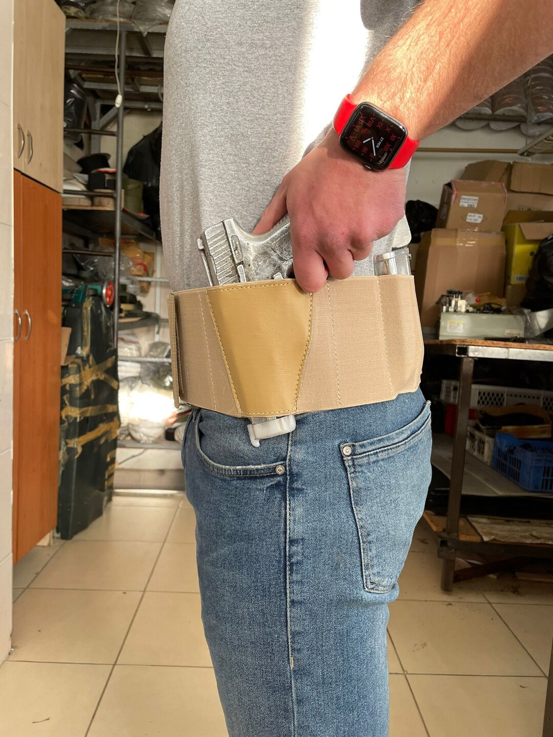 Tactical Belly Band Pistol Holster Concealed Carry 3 Pistol Etsy