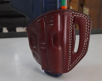 ハンドメイドブラウンレザーグロック43ホルスター - 右利き用