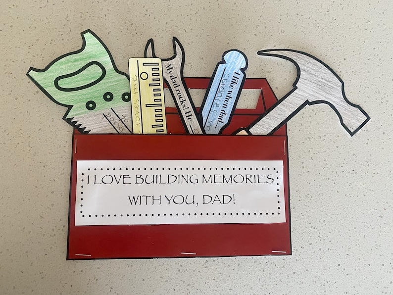 Father's Day Tool Box Craft for Kids Etsy
