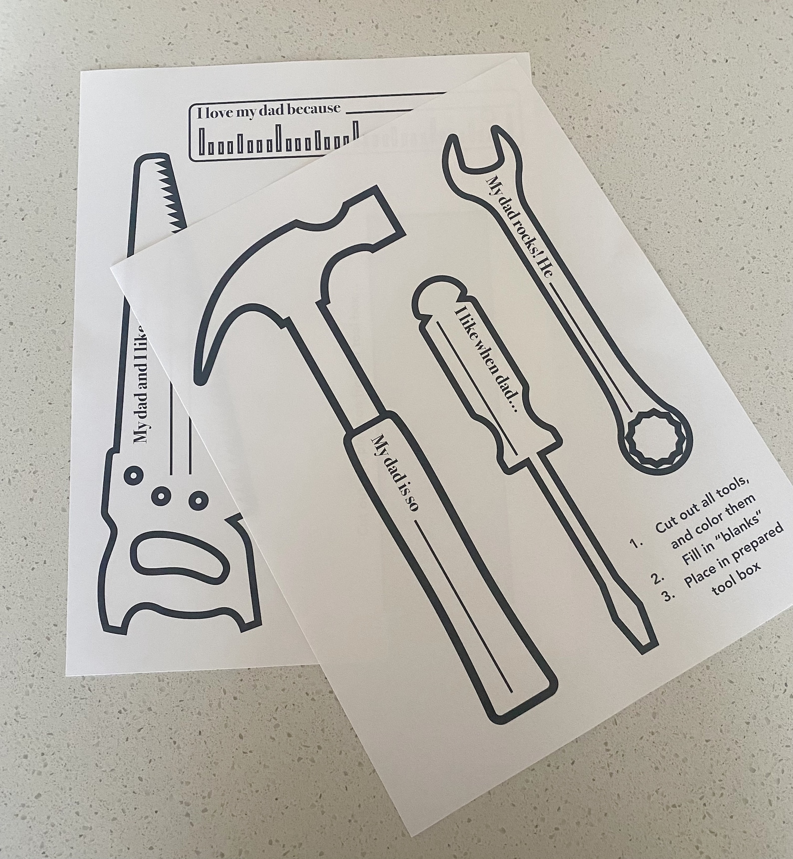 Father's Day Tool Box Craft for Kids Etsy