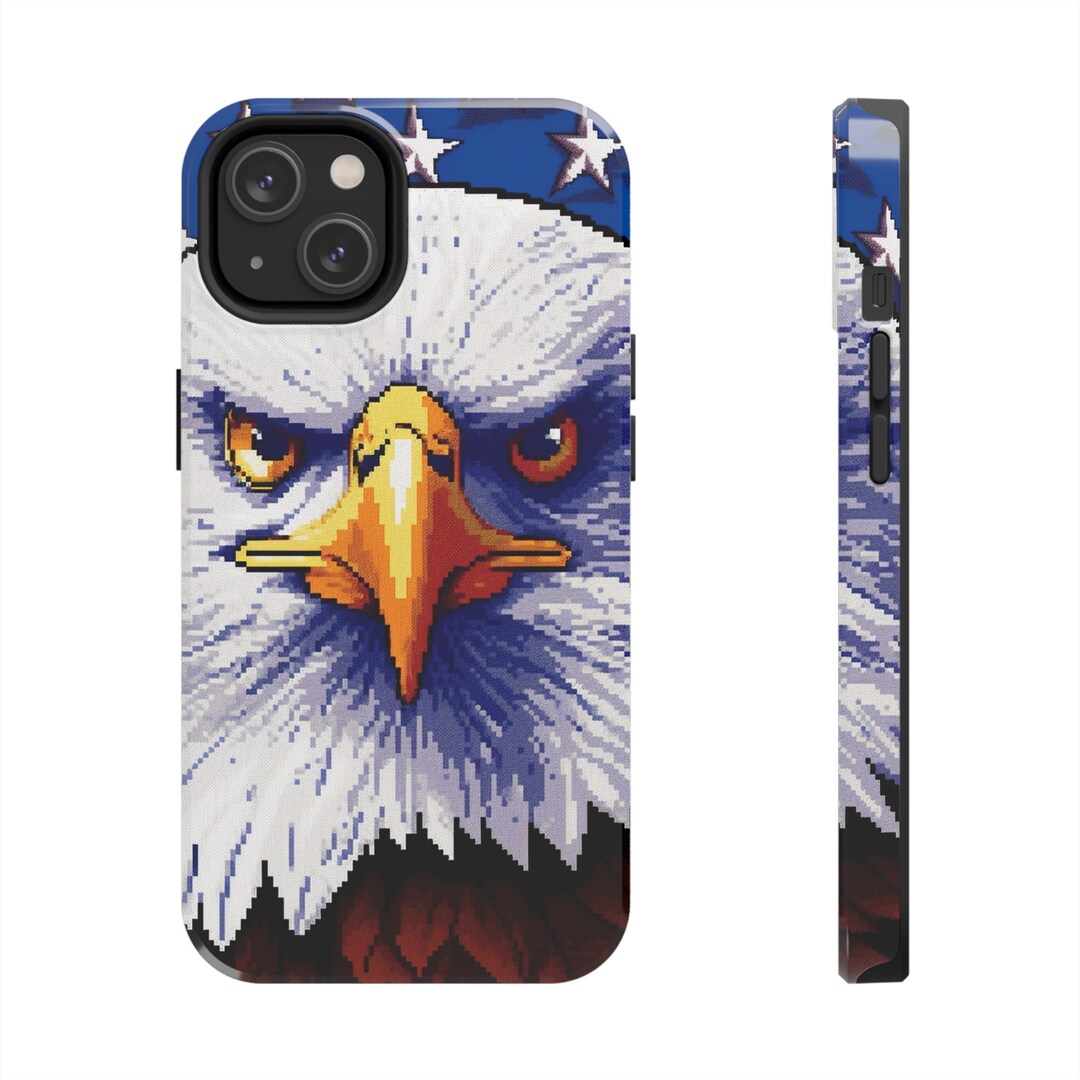 American Pride: Bald Eagle Pixel Art Phone Case - Etsy