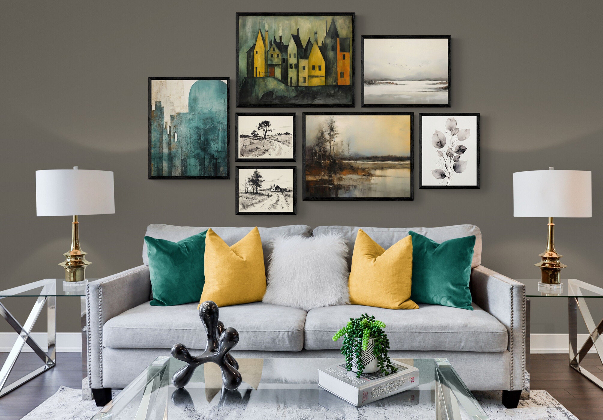 Vintage Wall Art Set Vintage Landscape Wall Gallery Etsy