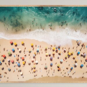 Aerial Beach Print: Ocean Coastal Wall Art (Digital Download)