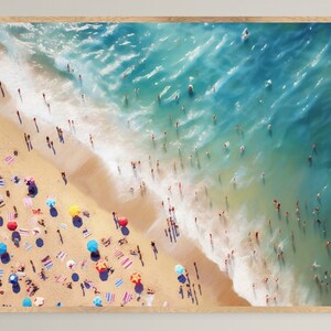 Aerial Beach Print: Ocean Coastal Wall Art (Digital Download)