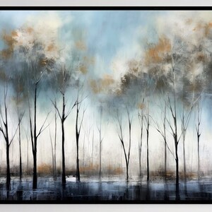Vintage Landscape Art Print: Serene Trees (Digital Download)