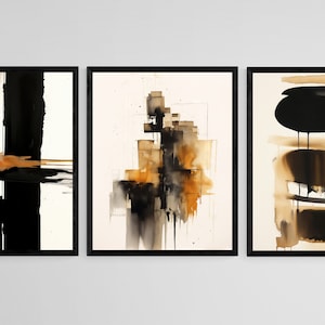Japandi Abstract Art Print Set: Minimalist Home Decor (Digital Download)