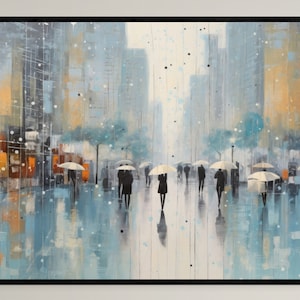 Abstract Cityscape Art Print: Modern Colorful Wall Decor (Digital Download)