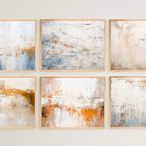 Abstract Wall Art Set: Neutral Vintage Gallery (Digital Download)