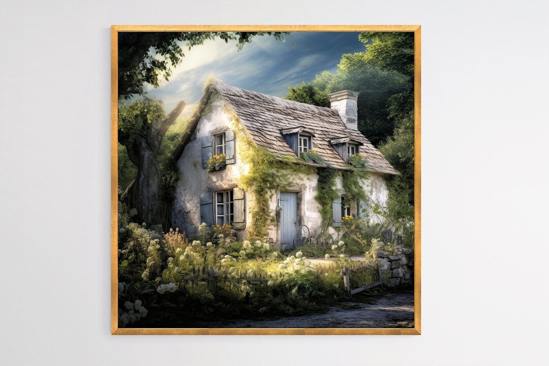 Cottagecore Wall Art, Vintage Landscape Wall Art, Vintage Modern Wall