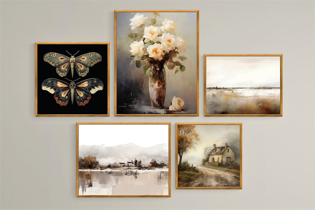 Vintage Wall Art Set Landscape Wall Gallery Vintage Modern - Etsy