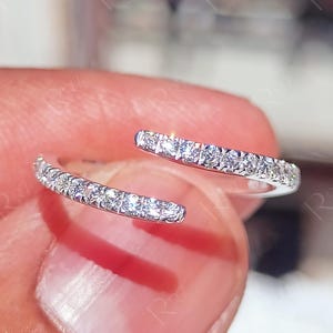 Open Design Finger Wrap Ring, Open Cuff Adjustable Spiral Ring For Women, Bypass Statement Ring, Open Stackable Rings