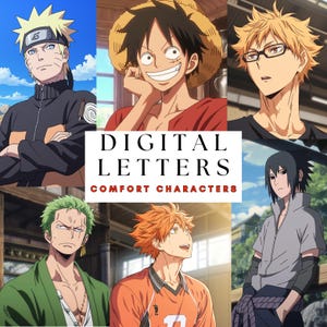 Carta DIGITAL do seu personagem de conforto, Carta do personagem de conforto, E-mail do seu personagem de conforto, Carta personalizada, Cartas de anime