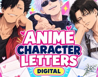 DIGITAL Letter from your comfort character, Comfort character letter, Email from your comfort character, Personalized Letter, Anime letters