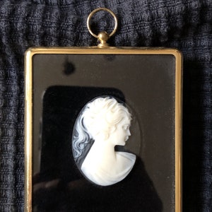 Vintage cameo portrait miniature silhouette