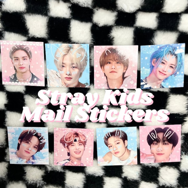 Stray Kids [Fanmade] Kpop-Mail-Aufkleber, Liebes-Mail-Aufkleber von Felix Changbin Hyunjin Bangchan Leeknow Han I.N, perfektes Geschenk für Aufenthalte