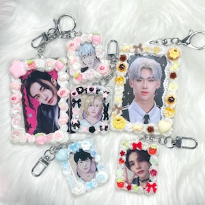 Portachiavi con foto K-Pop Decoden - Accessorio kawaii pastello, fatto a mano, stile Coquette