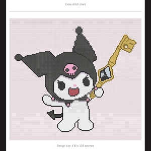 Kawaii Evil Bunny Key Master Cross Stitch-patroon PDF