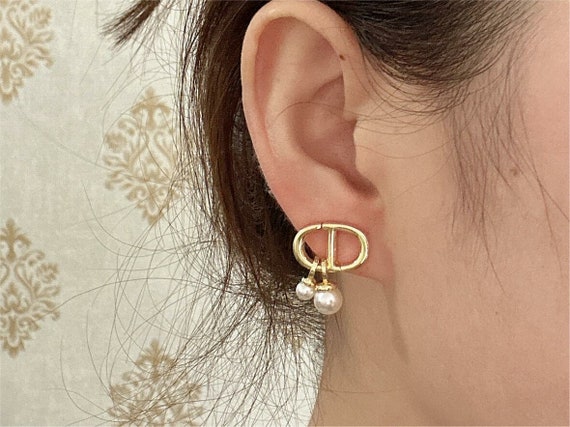 Classic Monogram Gold Pear- Up-Cycled Earrings – The Boujee Gypsy