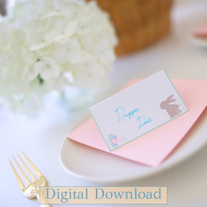 Oster-Tischkarten | Osterparty für Kinder | Ostern DIY Kunsthandwerk | Digitaler Download | Druckbar