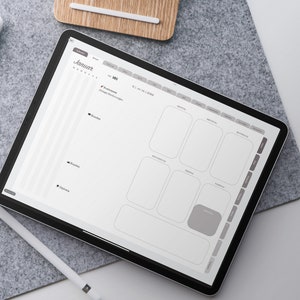Digital business planner for iPad, Goodnotes, undated, customizable, project plan, weekly plan, annual plan, interactive, German, stickers image 4