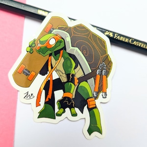 Michelangelo Teenage Mutant Ninja Turtle (TMNT) Sticker, Buy 3, get 1 free!