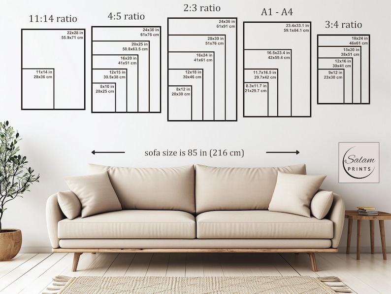 size guide live in living room